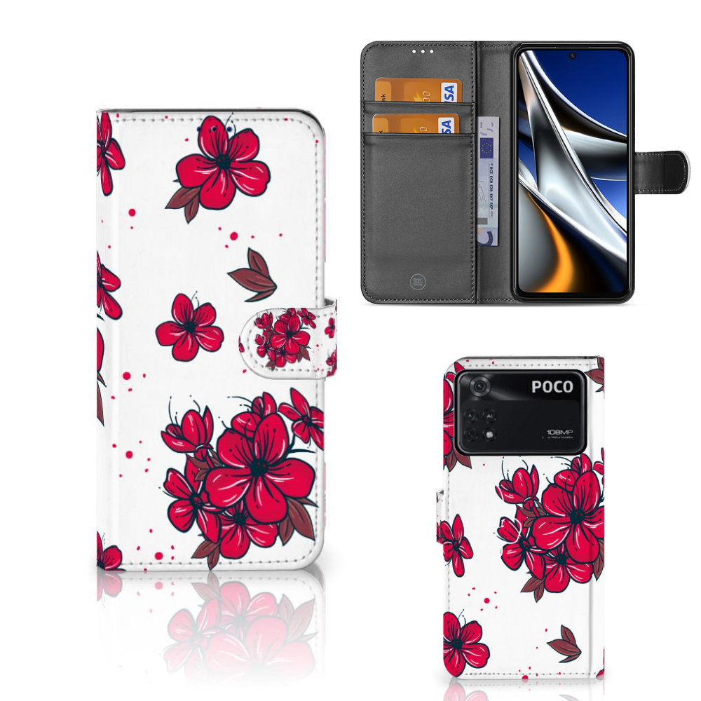Xiaomi Poco X4 Pro 5G Hoesje Blossom Red