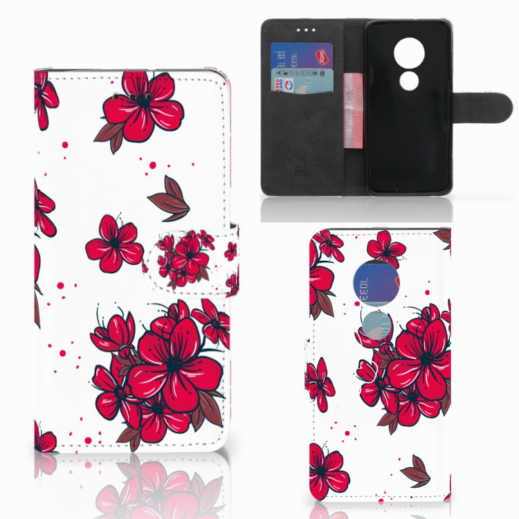 Motorola Moto G7 Play Boekhoesje Design Blossom Red