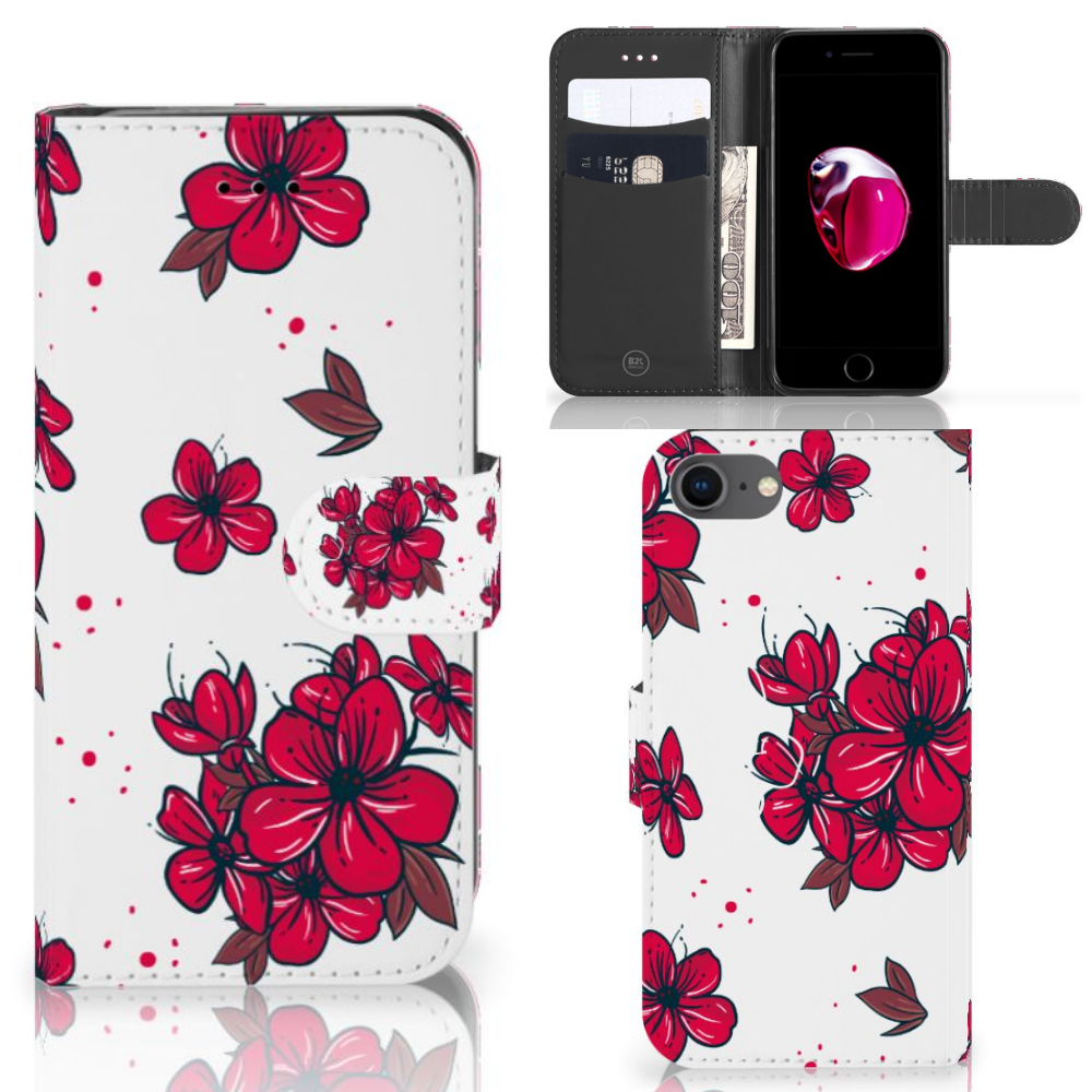 Apple iPhone 7 | 8 Boekhoesje Design Blossom Red