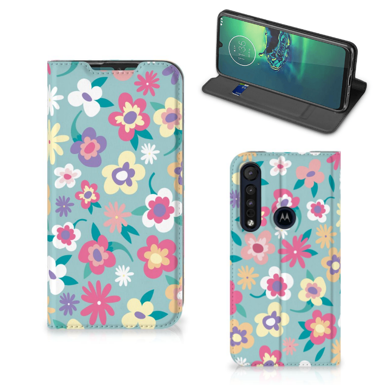 Motorola G8 Plus Smart Cover Flower Power