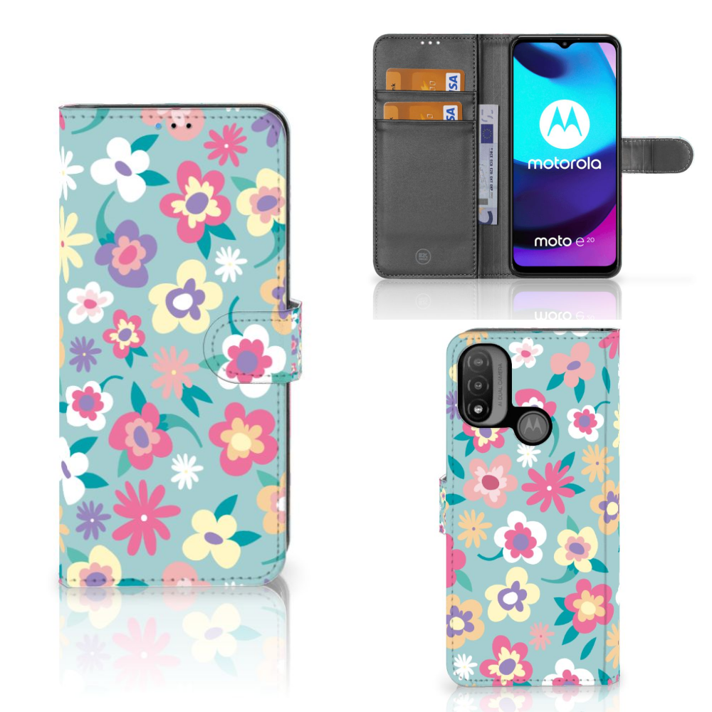 Motorola Moto E20 | E30 | E40 Hoesje Flower Power