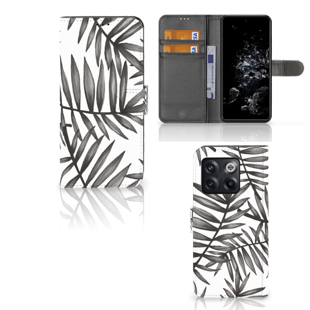 OnePlus 10T Hoesje Leaves Grey