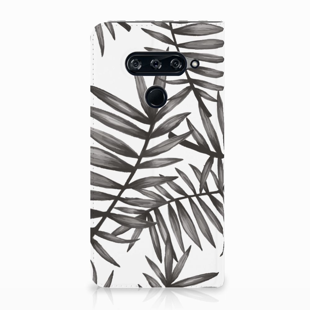 LG V40 Thinq Smart Cover Leaves Grey