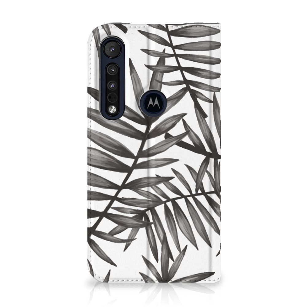 Motorola G8 Plus Smart Cover Leaves Grey