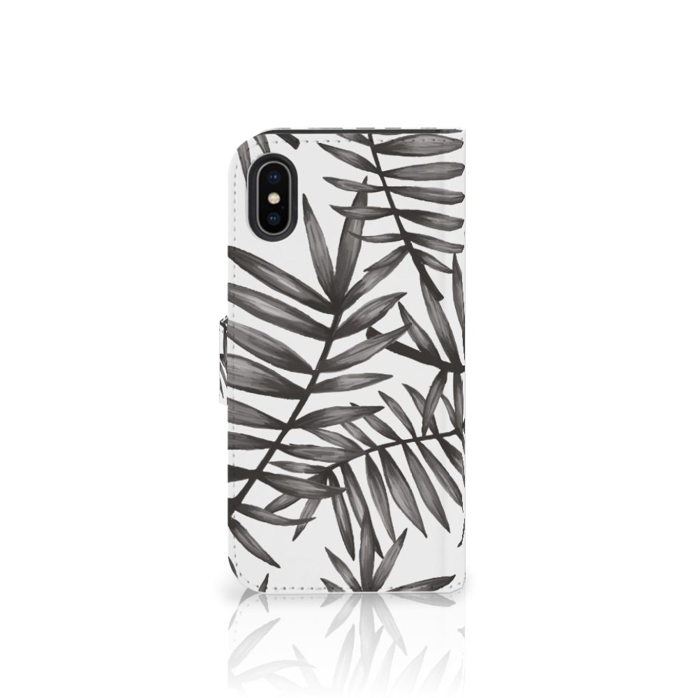 Apple iPhone X | Xs Hoesje Leaves Grey