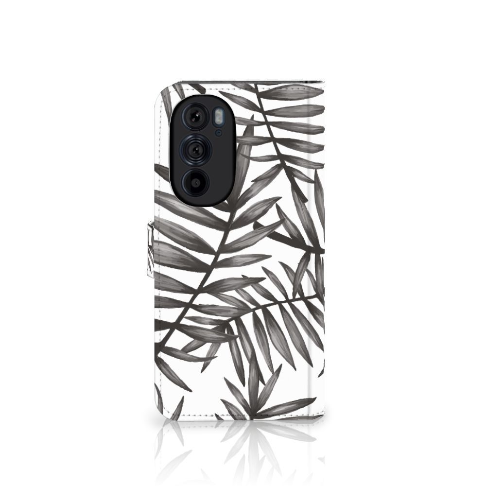 Motorola Edge 30 Pro Hoesje Leaves Grey