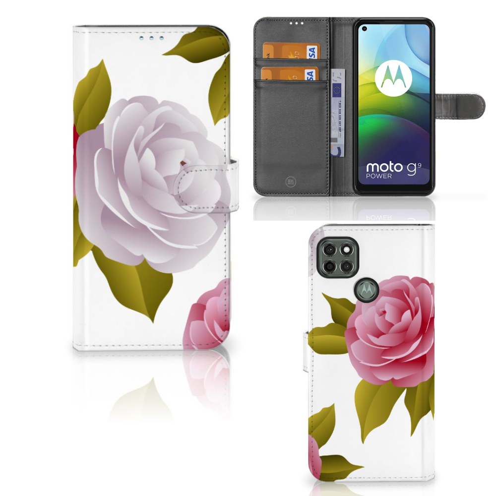 Motorola Moto G9 Power Hoesje Roses