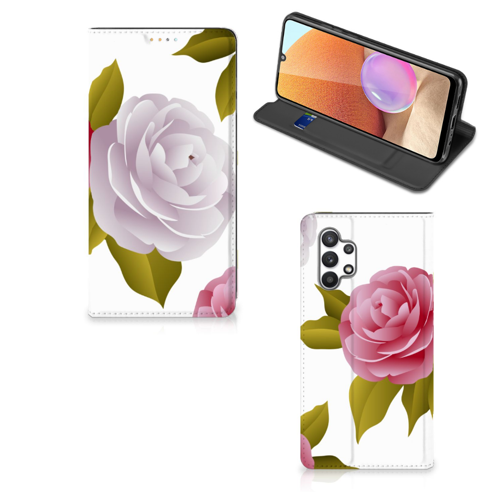 Samsung Galaxy A32 4G | A32 5G Enterprise Editie Smart Cover Roses