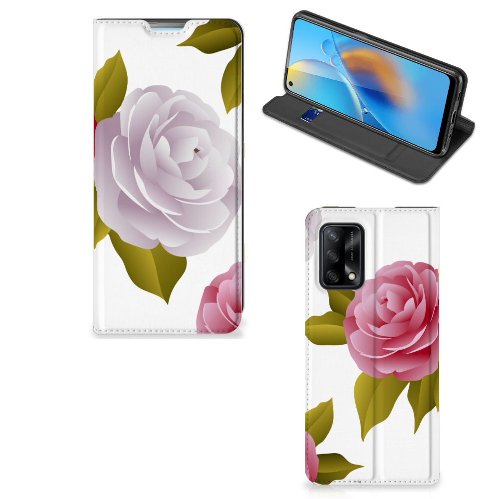 OPPO A74 4G Smart Cover Roses