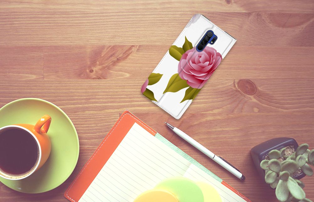 Xiaomi Redmi 9 Smart Cover Roses
