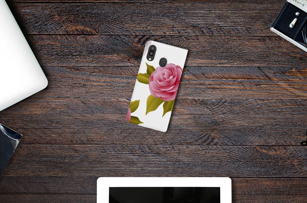 Samsung Galaxy M20 Smart Cover Roses