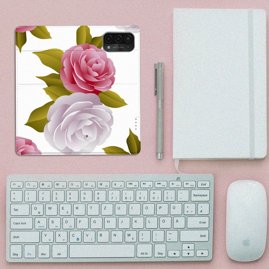 OPPO A54 5G | A74 5G | A93 5G Smart Cover Roses