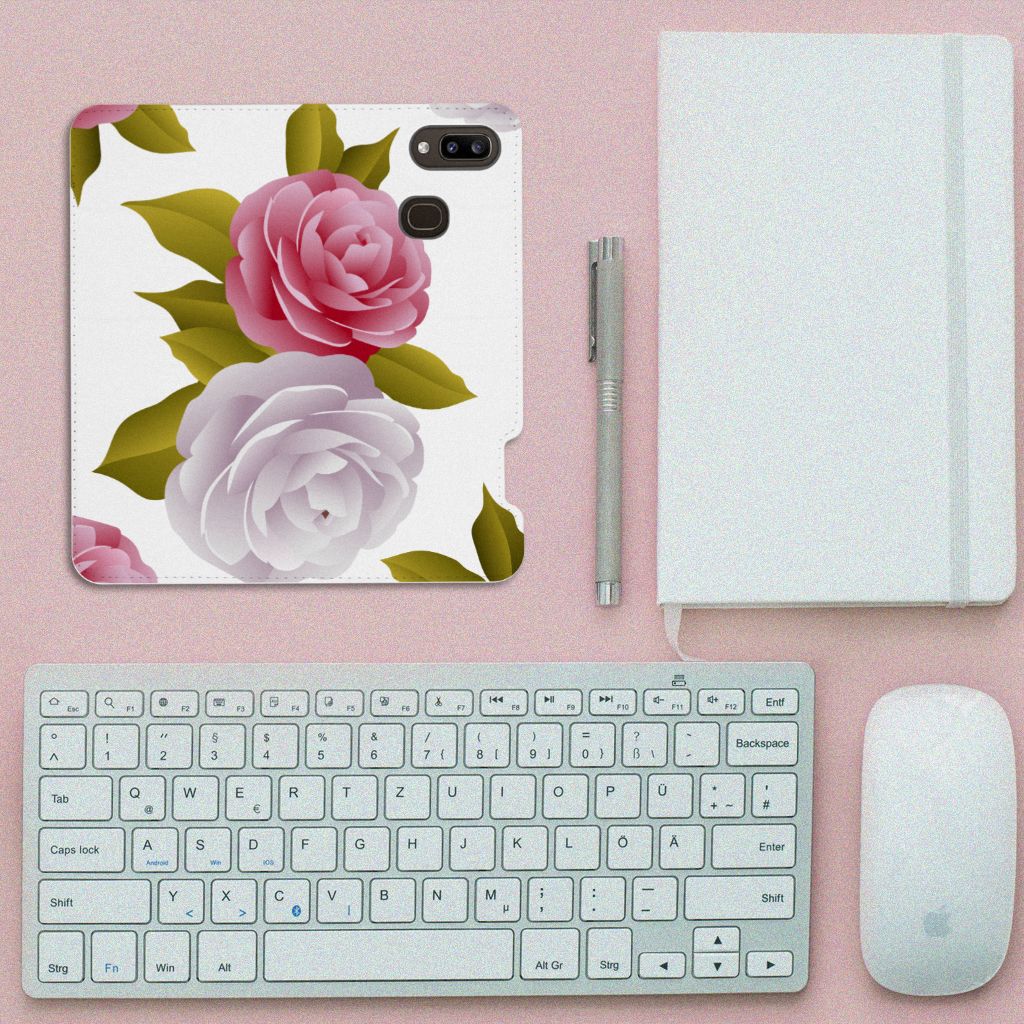 Samsung Galaxy A30 Smart Cover Roses