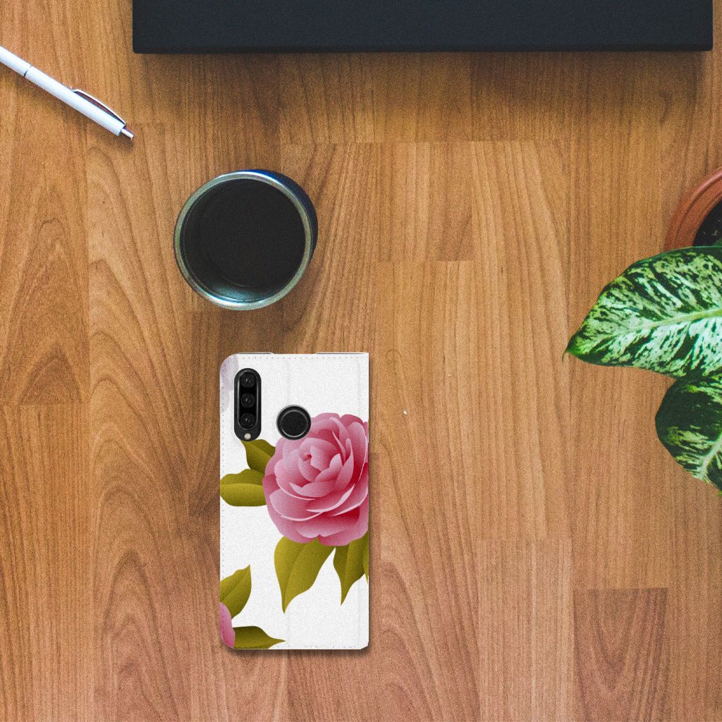 Huawei P30 Lite New Edition Smart Cover Roses