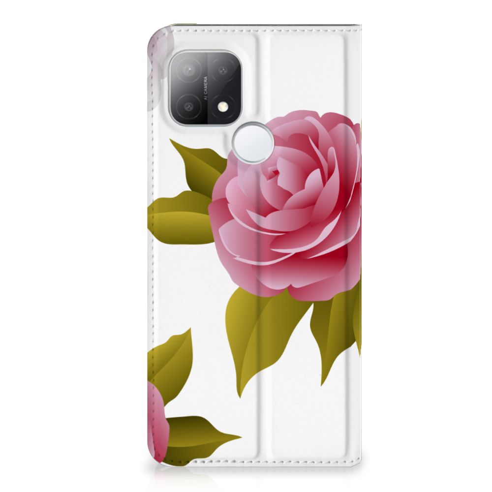 OPPO A15 Smart Cover Roses