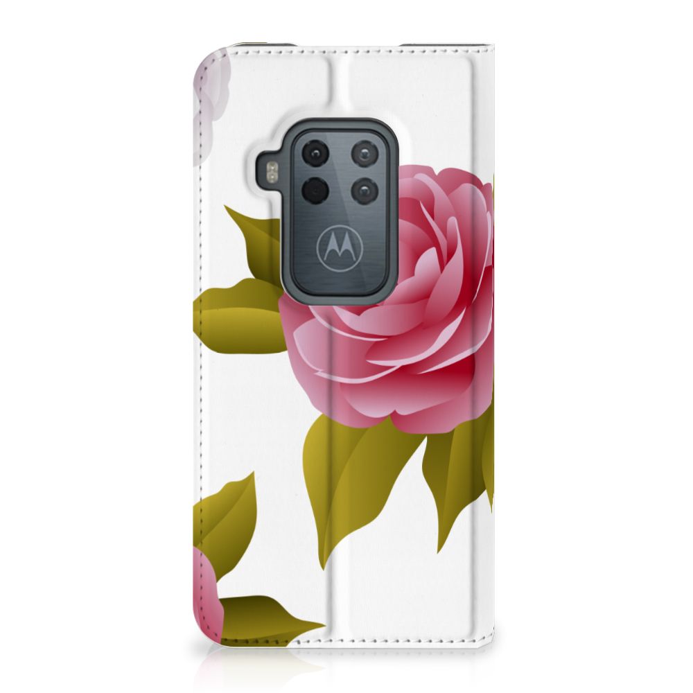 Motorola One Zoom Smart Cover Roses