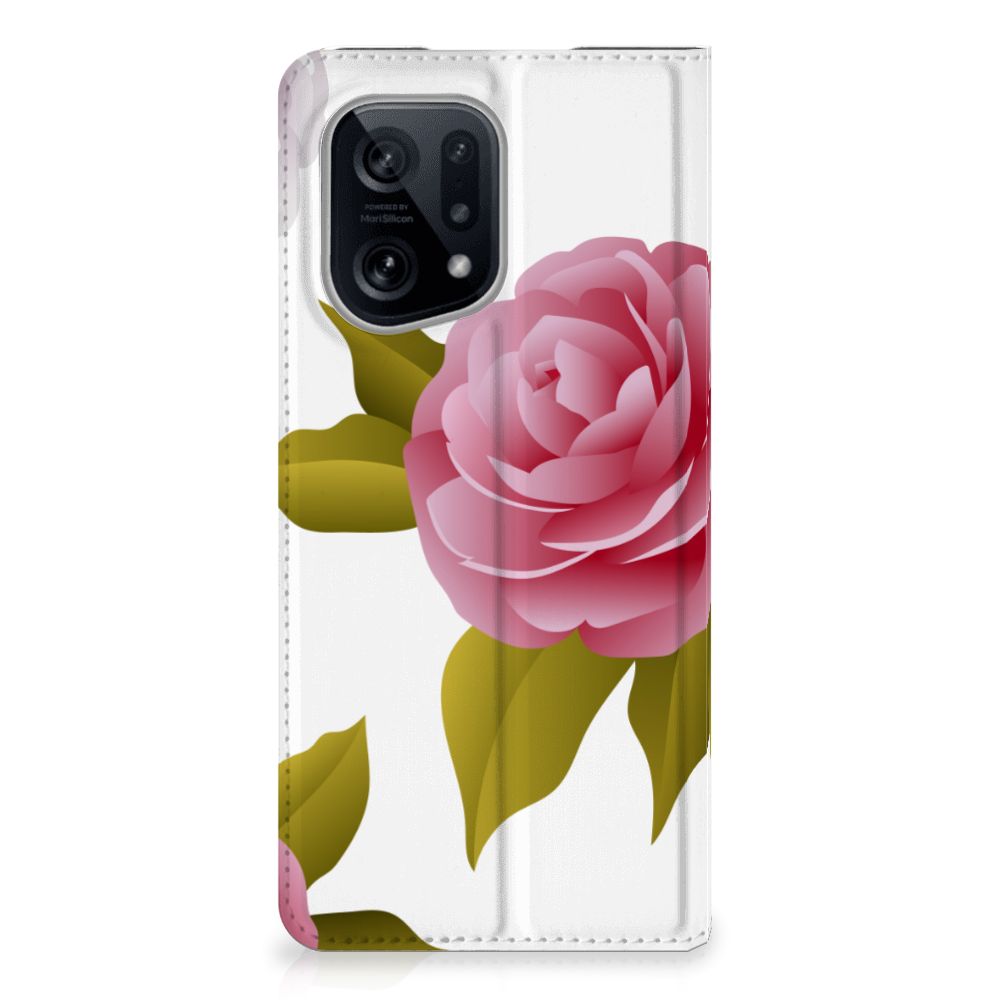 OPPO Find X5 Smart Cover Roses