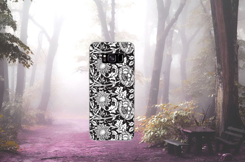 Samsung Galaxy S8 TPU Case Black Flowers