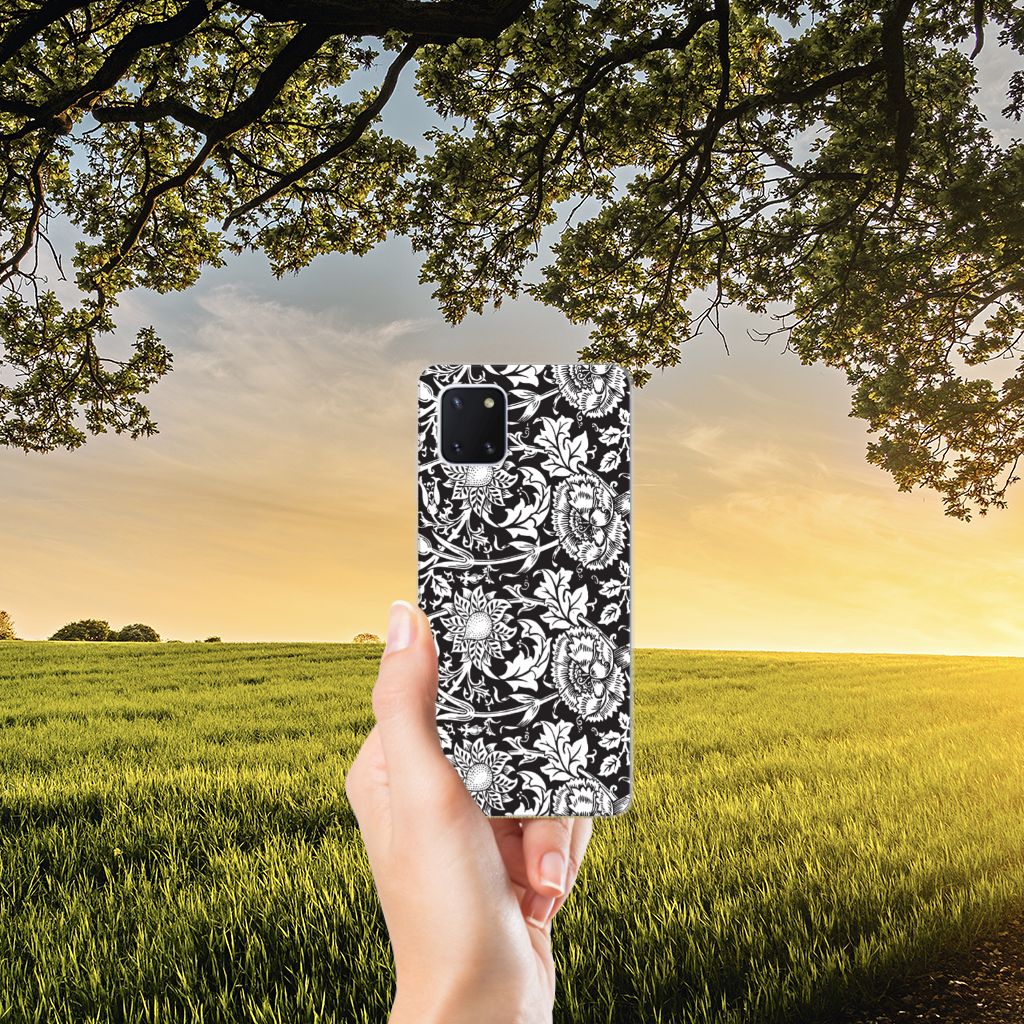 Samsung Galaxy Note 10 Lite TPU Case Black Flowers