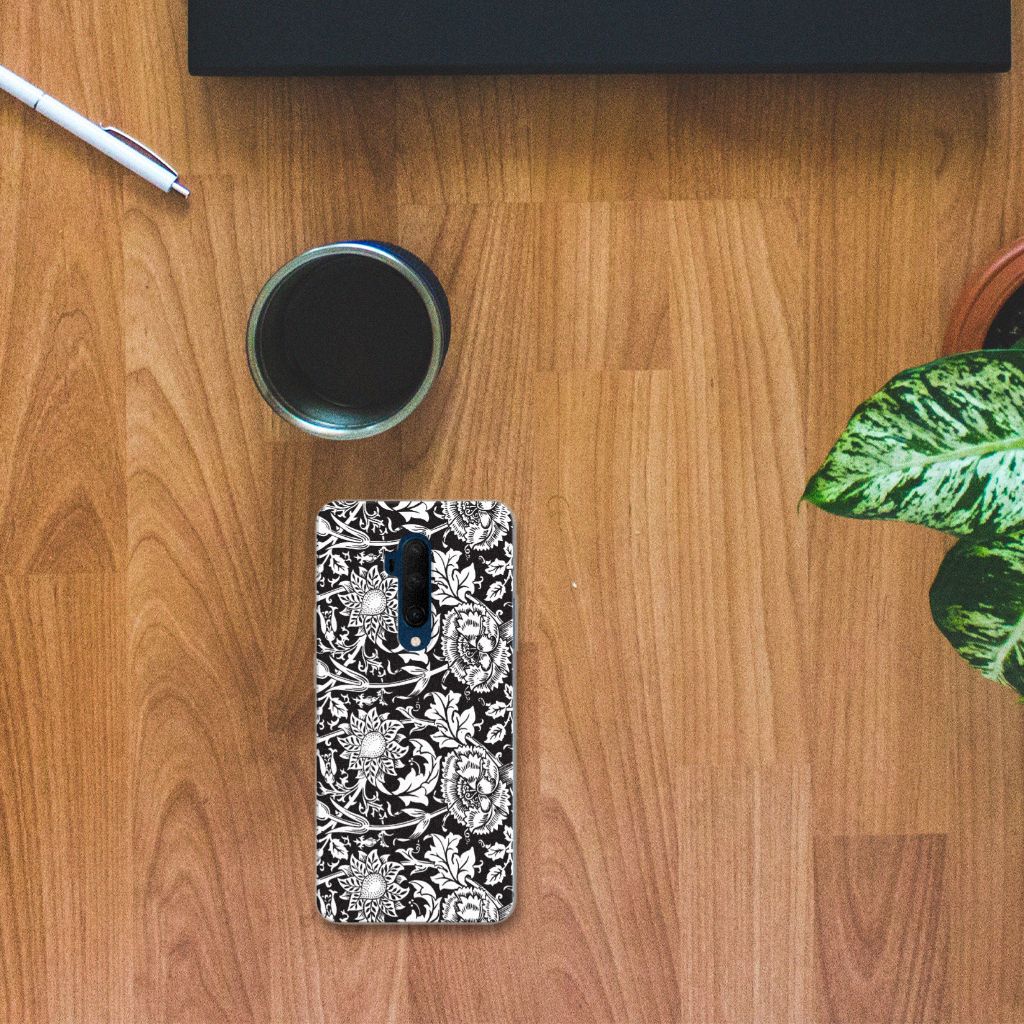 OnePlus 7T Pro TPU Case Black Flowers