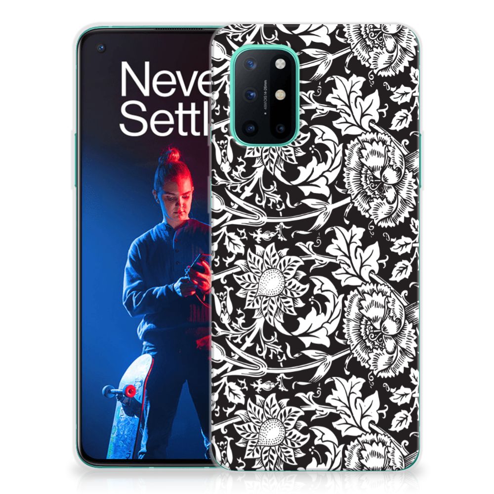 OnePlus 8T TPU Case Black Flowers