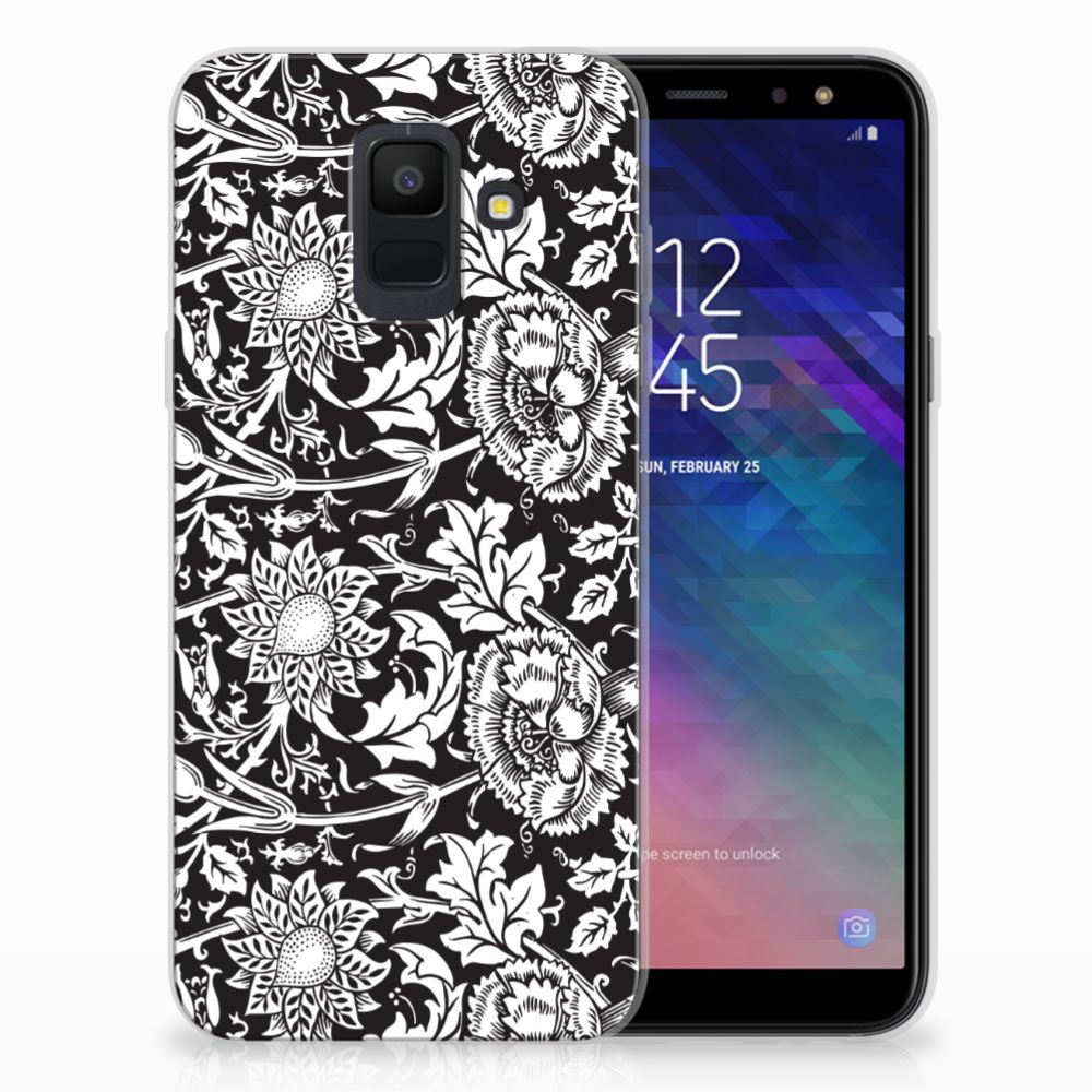 Samsung Galaxy A6 (2018) TPU Case Black Flowers
