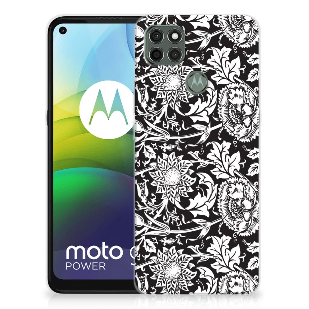 Motorola Moto G9 Power TPU Case Black Flowers