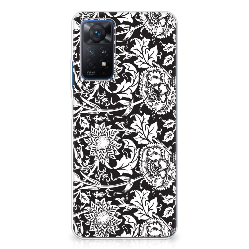 Xiaomi Redmi Note 11 Pro 5G TPU Case Black Flowers