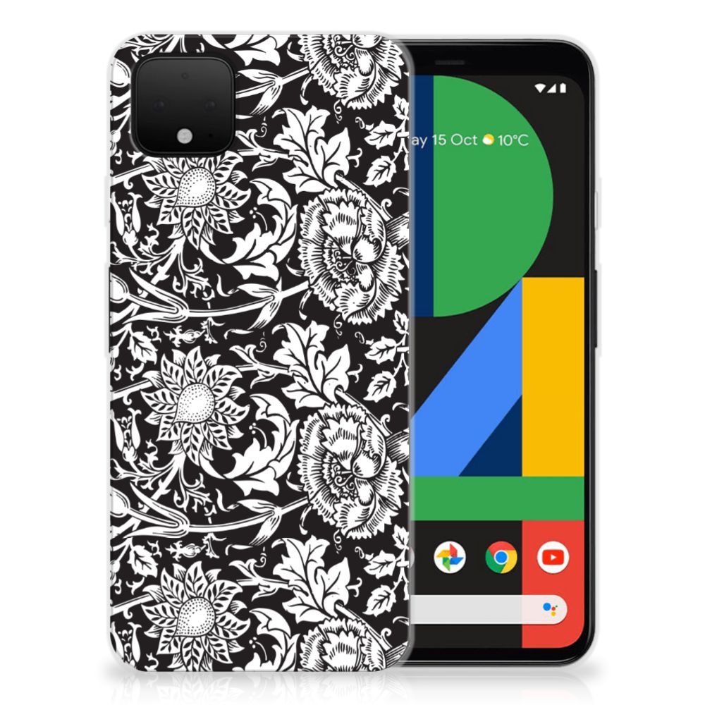 Google Pixel 4 XL TPU Case Black Flowers