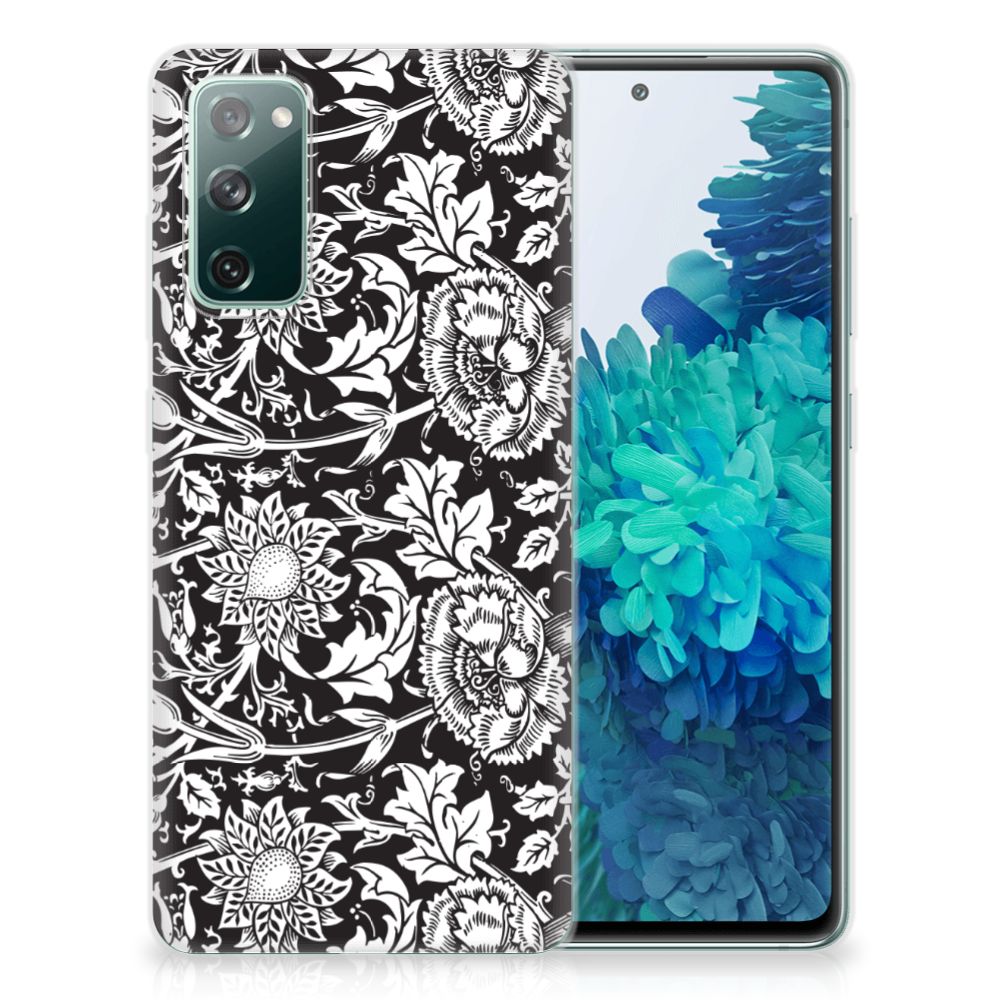 Samsung Galaxy S20 FE TPU Case Black Flowers