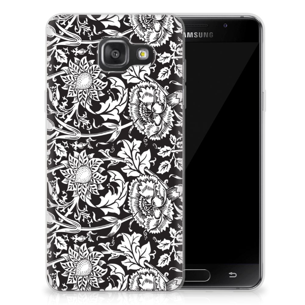 Samsung Galaxy A3 2016 Uniek TPU Hoesje Black Flowers