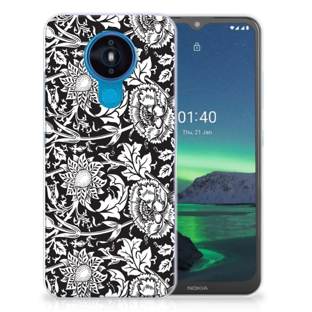 Nokia 1.4 TPU Case Black Flowers