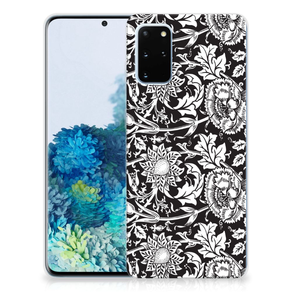 Samsung Galaxy S20 Plus TPU Case Black Flowers