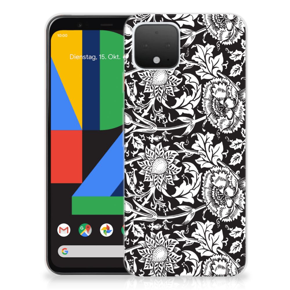 Google Pixel 4 TPU Case Black Flowers