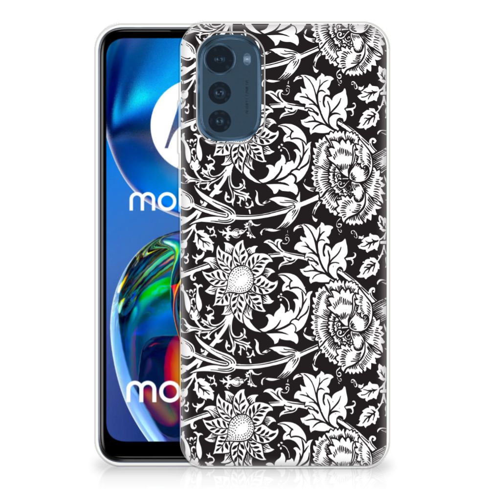 Motorola Moto E32/E32s TPU Case Black Flowers