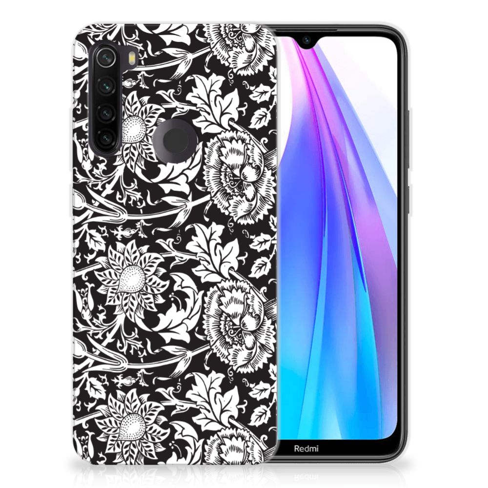 Xiaomi Redmi Note 8T TPU Case Black Flowers