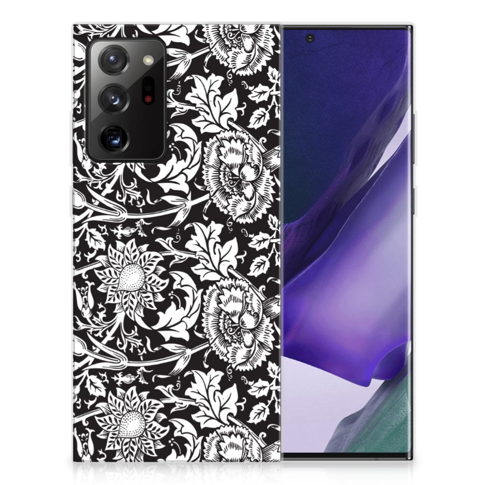 Samsung Galaxy Note20 Ultra TPU Case Black Flowers