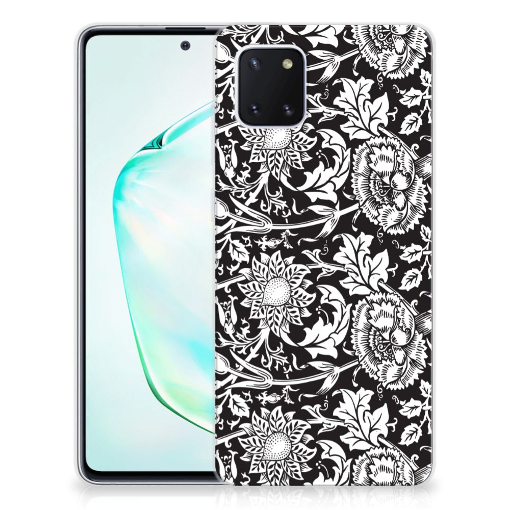 Samsung Galaxy Note 10 Lite TPU Case Black Flowers