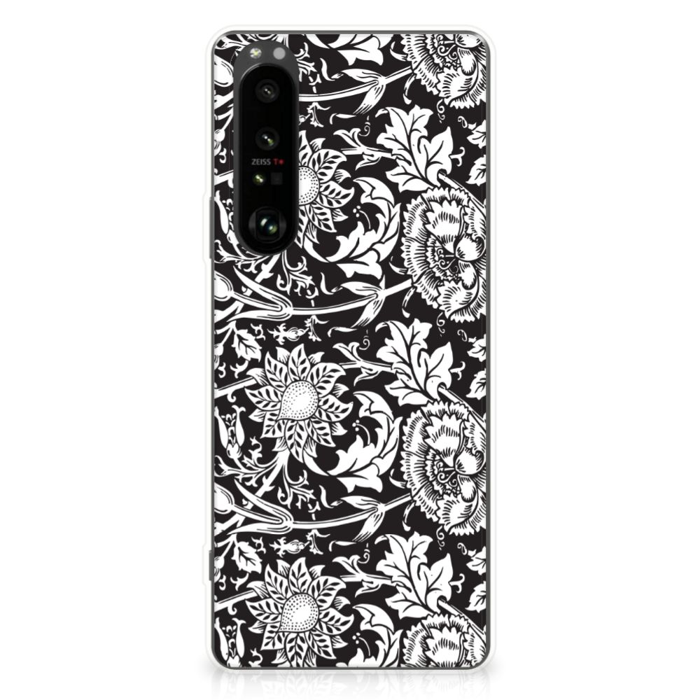Sony Xperia 1 III TPU Case Black Flowers