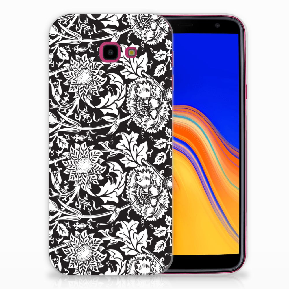 Samsung Galaxy J4 Plus (2018) TPU Case Black Flowers