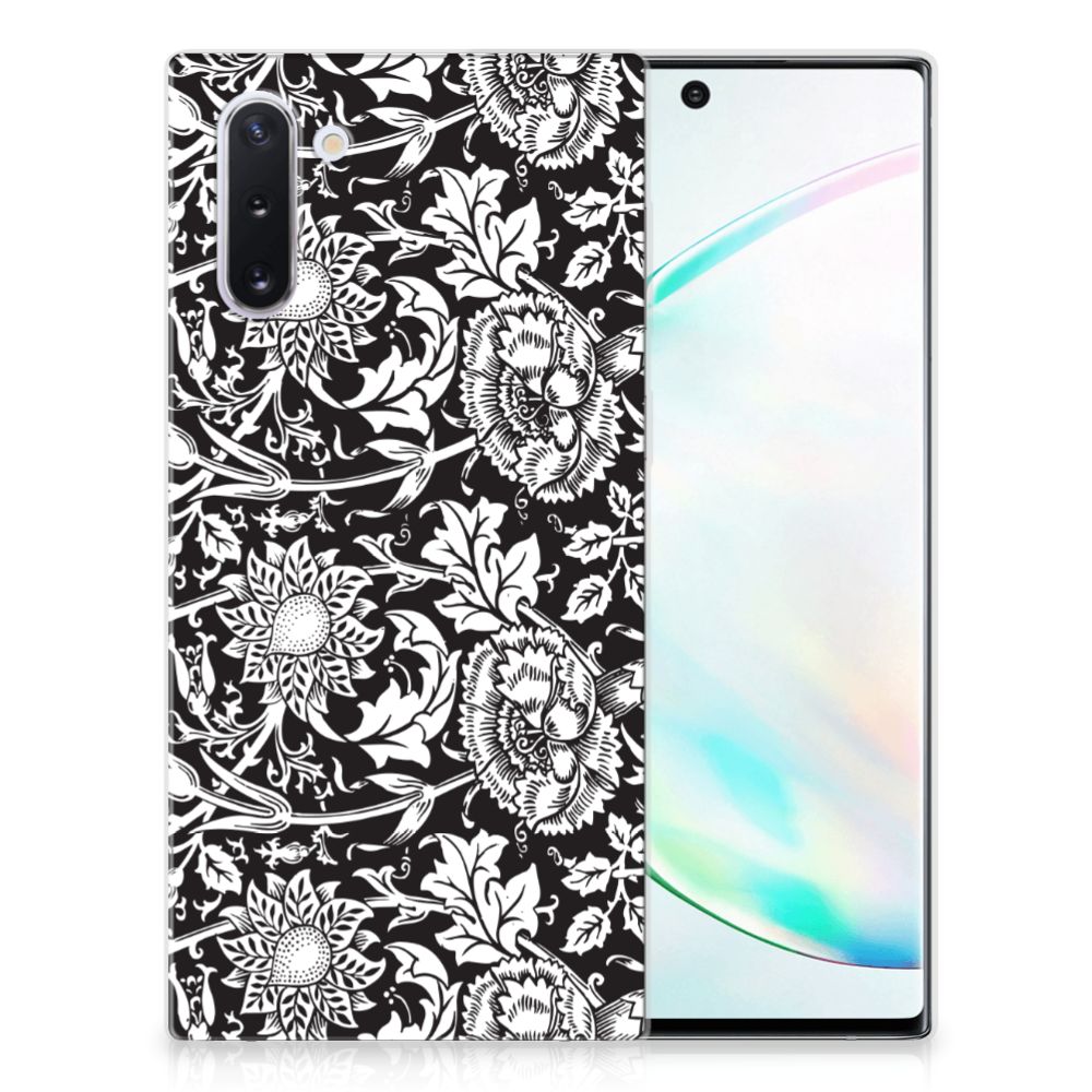 Samsung Galaxy Note 10 TPU Case Black Flowers