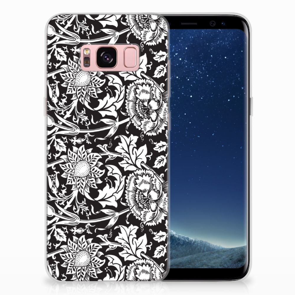 Samsung Galaxy S8 TPU Case Black Flowers