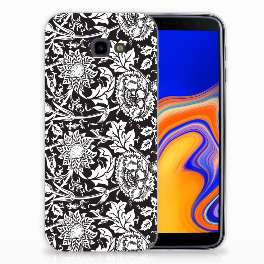 Samsung Galaxy J4 Plus (2018) TPU Case Black Flowers