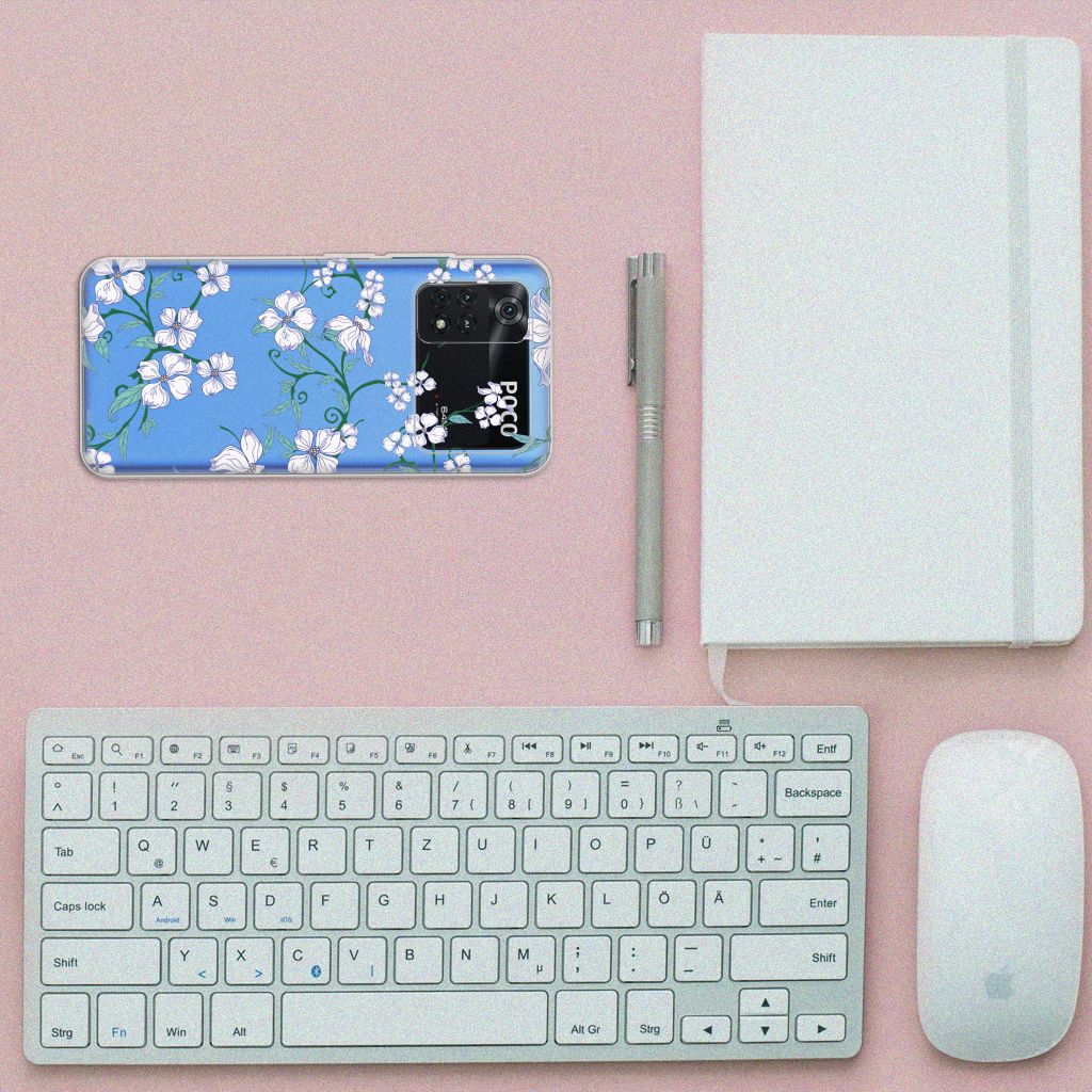Xiaomi Poco M4 Pro 4G Uniek TPU Case Blossom White