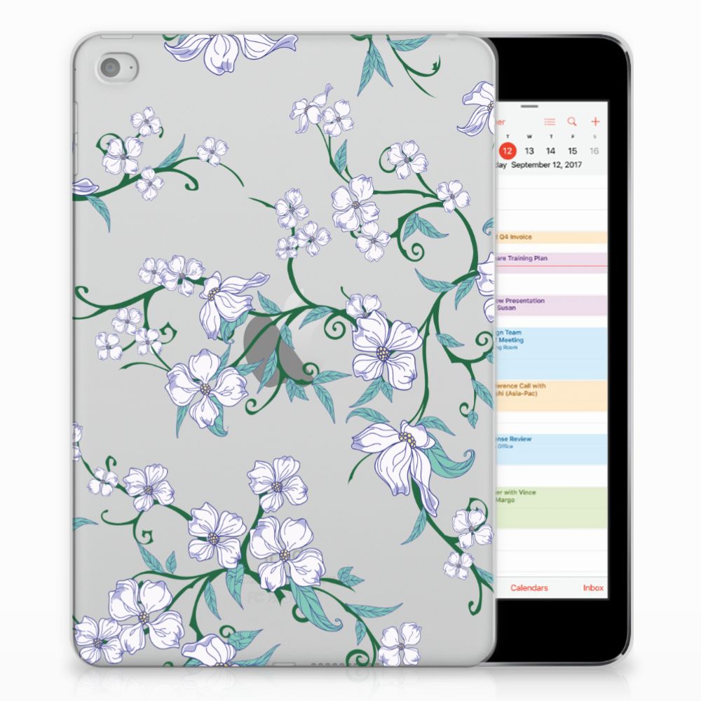 Apple iPad Mini 4 Uniek Tablethoesje Blossom White