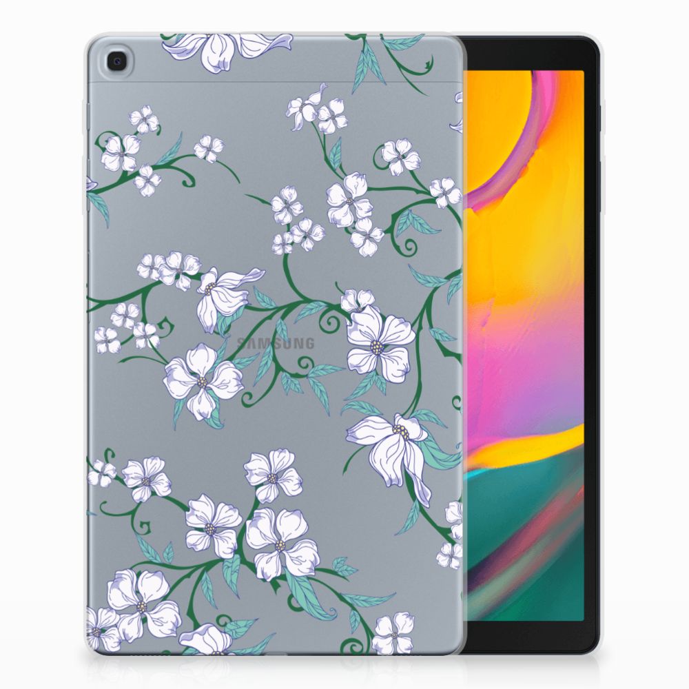 Samsung Galaxy Tab A 10.1 (2019) Uniek Siliconen Hoesje Blossom White