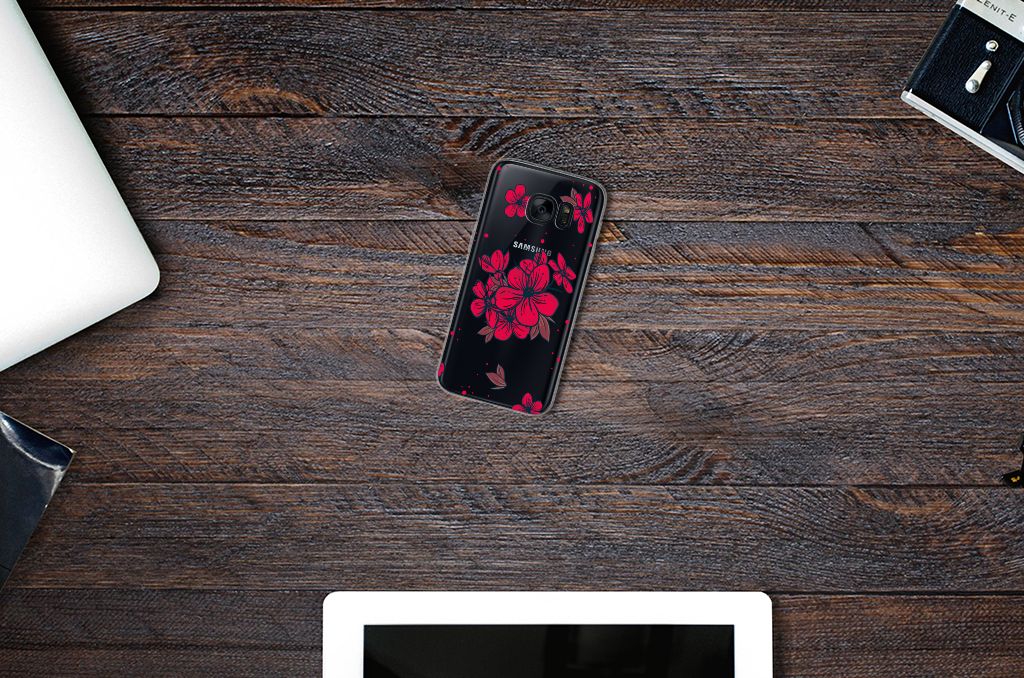 Samsung Galaxy S7 TPU Case Blossom Red