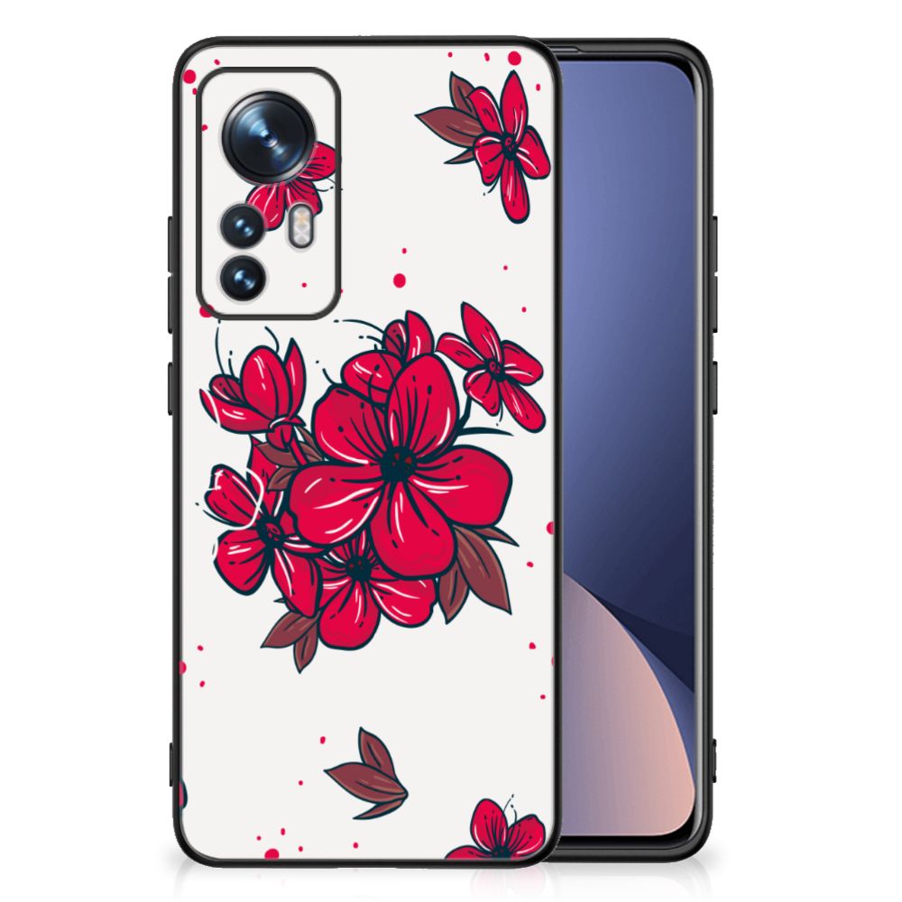 Xiaomi 12 | 12X Bloemen Hoesje Blossom Red