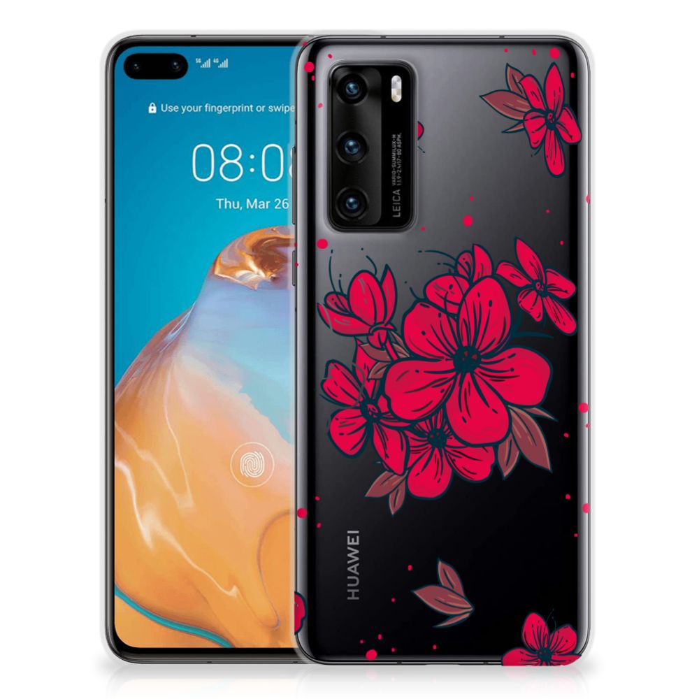 Huawei P40 TPU Case Blossom Red