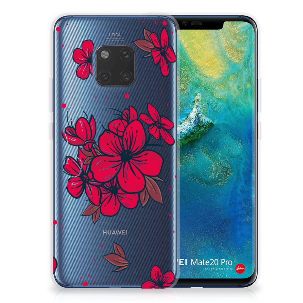 Huawei Mate 20 Pro TPU Hoesje Design Blossom Red